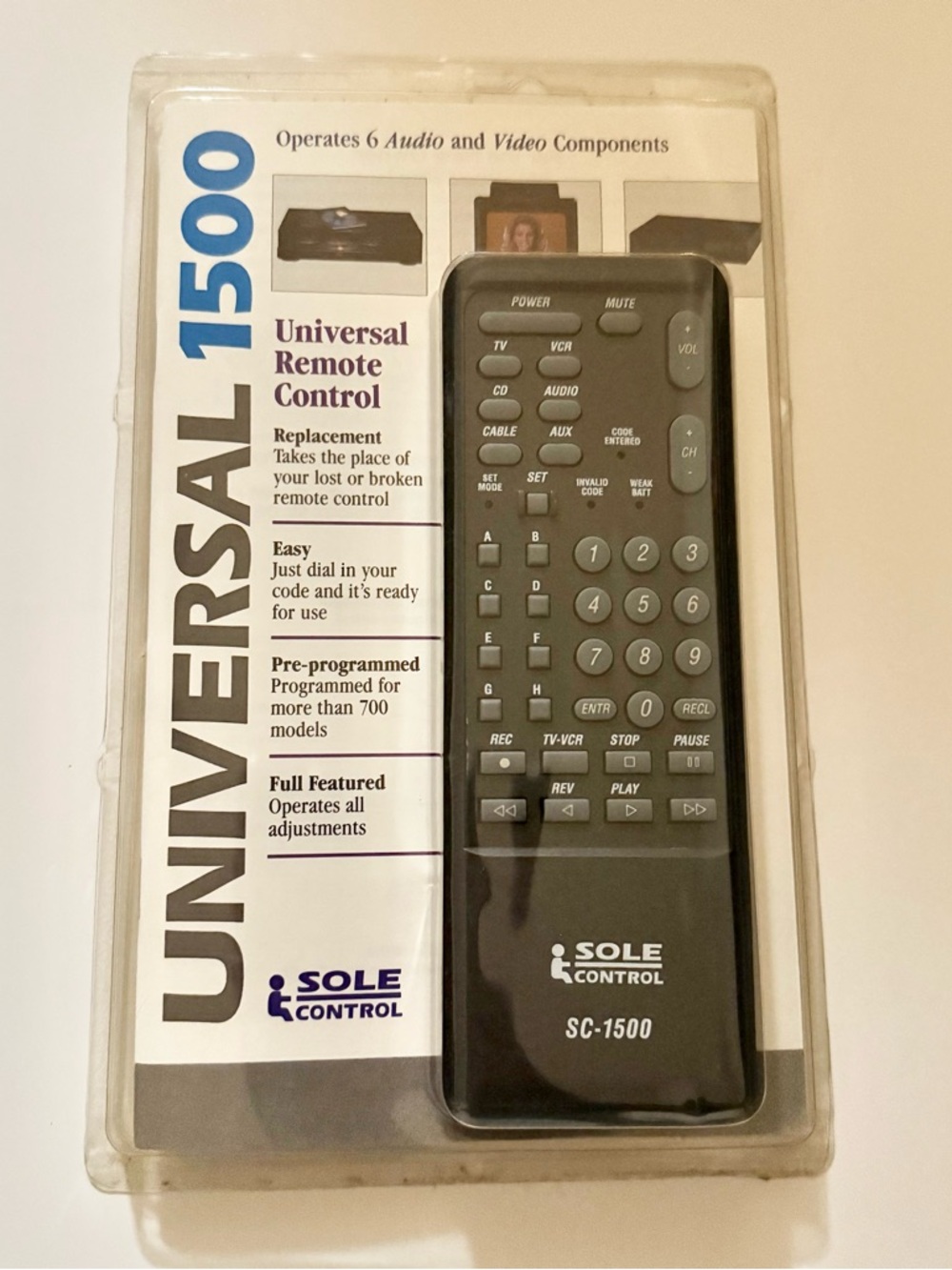 SOLE CONTROL SC-1500 Universal Remote Control - Black